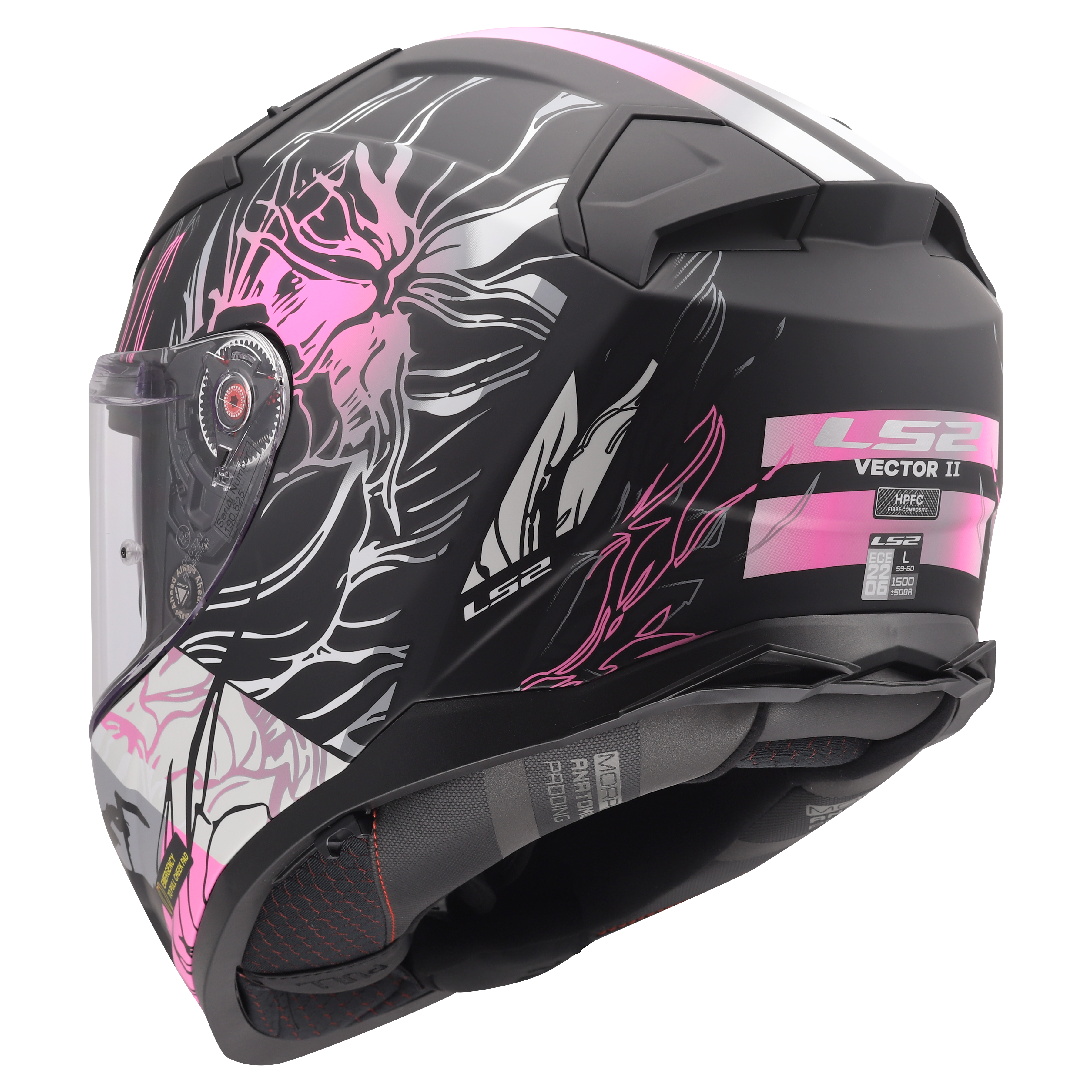 LS2 FF811 VECTOR II DARFLO MATT BLACK PINK  168112711 (3)